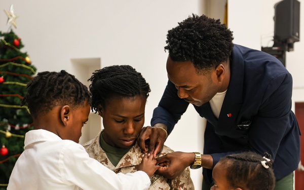 TF 51/5th MEB mustang officer promotes to lieutenant colonel