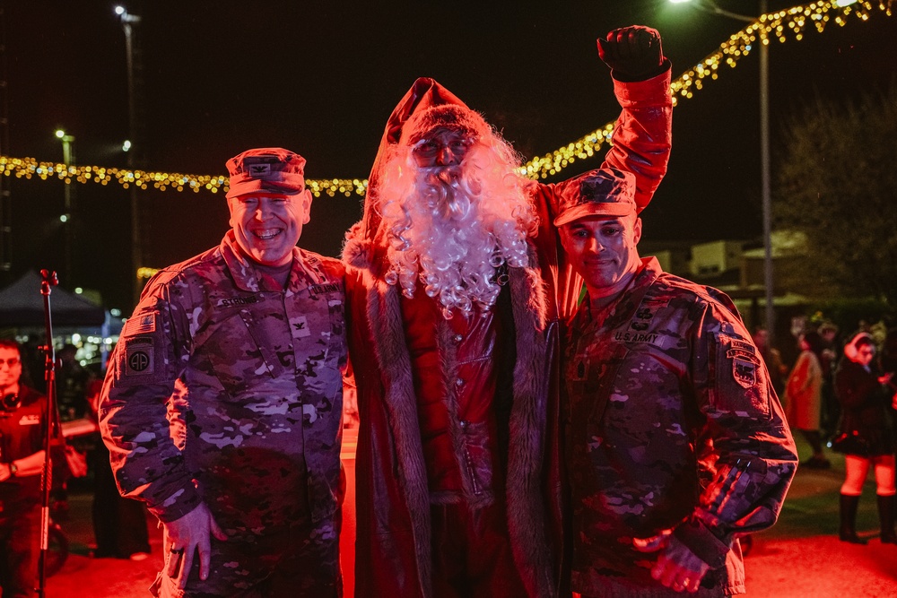 Vicenza military community hosts the annual Christmas tree lighting.