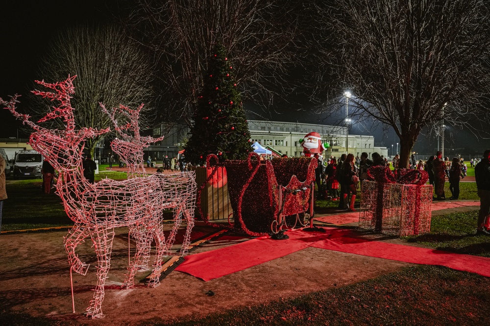 Vicenza military community hosts the annual Christmas tree lighting.