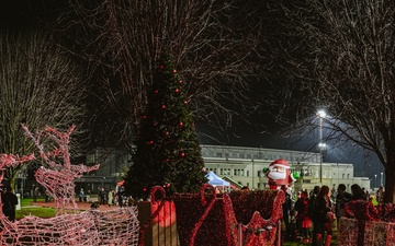 Vicenza military community hosts the annual Christmas tree lighting.
