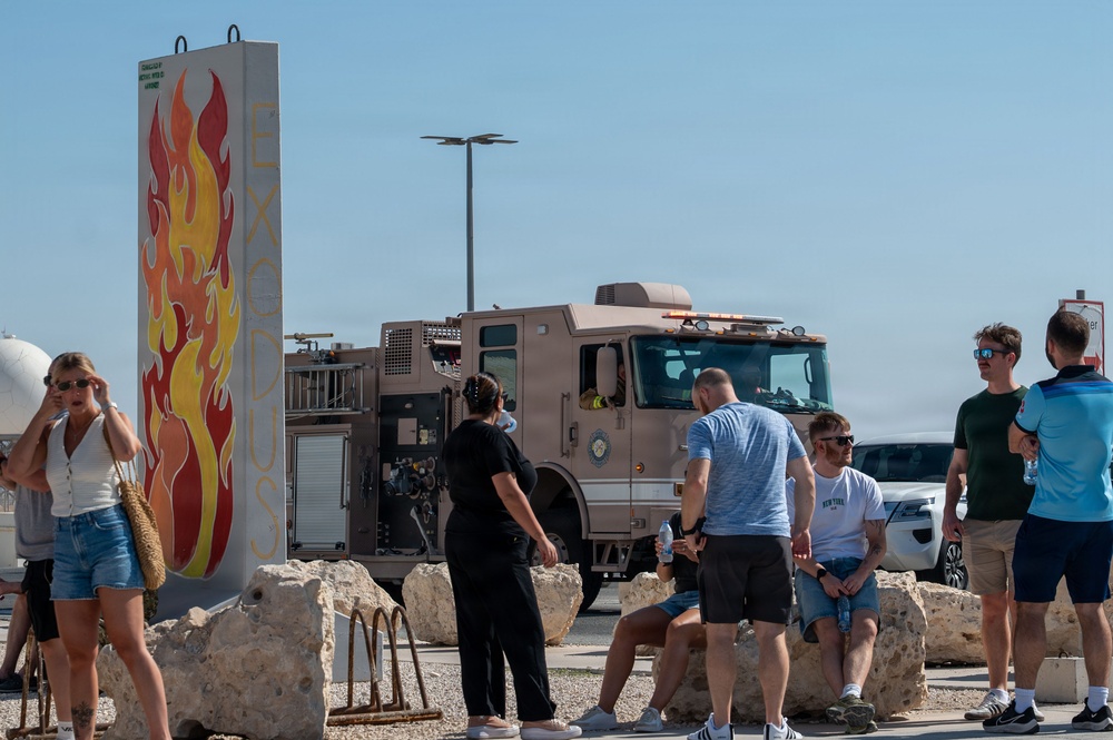 379th AEW first responders team up with RAF for safety day exercise