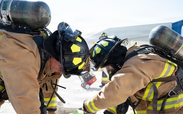 379th AEW first responders team up with RAF for safety day exercise