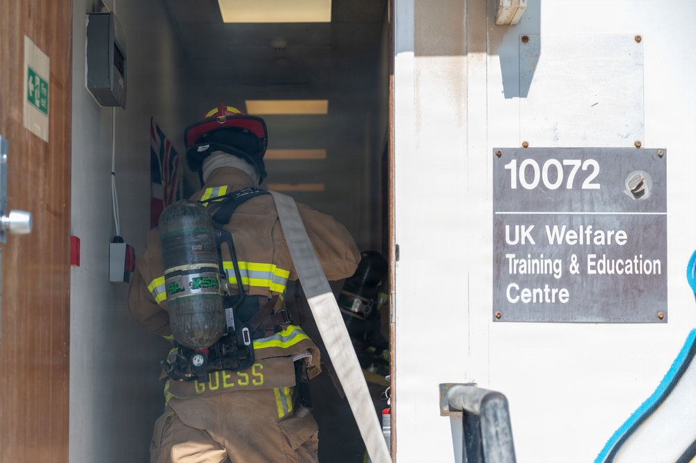 379th AEW first responders team up with RAF for safety day exercise