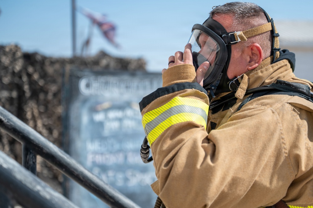 379th AEW first responders team up with RAF for safety day exercise