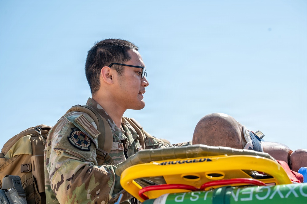 379th AEW first responders team up with RAF for safety day exercise