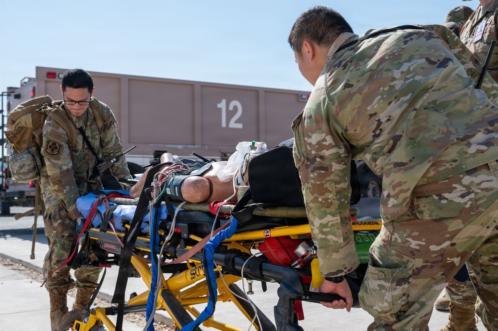 379th AEW first responders team up with RAF for safety day exercise