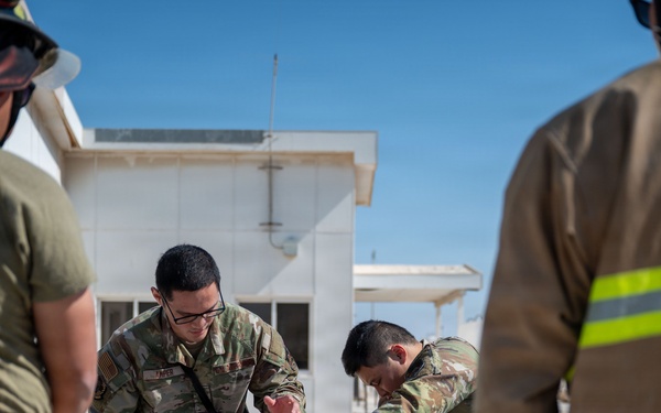 379th AEW first responders team up with RAF for safety day exercise