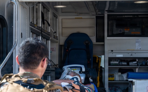 379th AEW first responders team up with RAF for safety day exercise