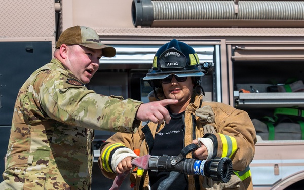 379th AEW first responders team up with RAF for safety day exercise