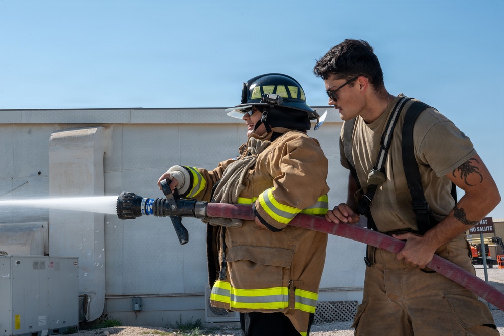 379th AEW first responders team up with RAF for safety day exercise