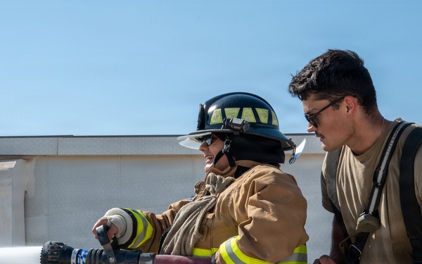 379th AEW first responders team up with RAF for safety day exercise