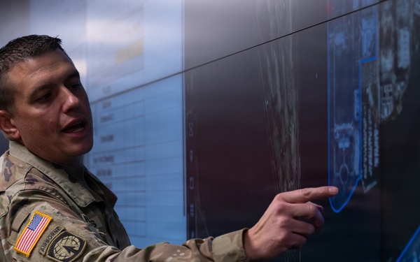 Lt. Col. Reynolds Explains Drone Path to Partners at Fort McNair