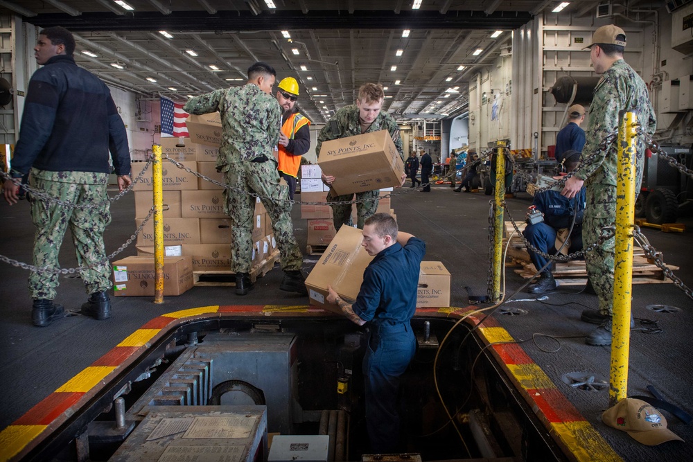 USS Theodore Roosevelt Stores Onload