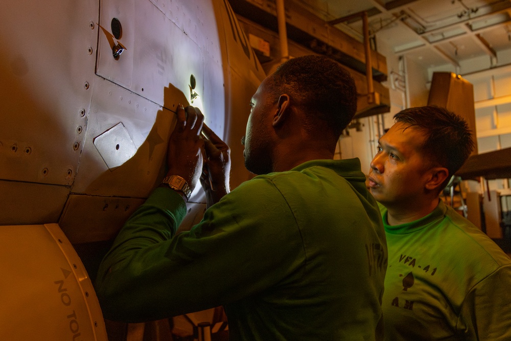 Abraham Lincoln conducts routine operations