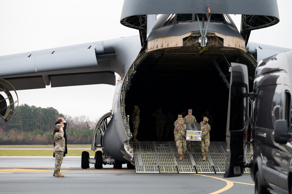 White House Military Office Observes a Dignified Transfer Demonstration