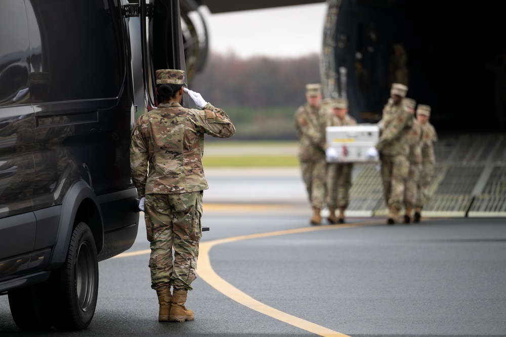 White House Military Office Observes a Dignified Transfer Demonstration