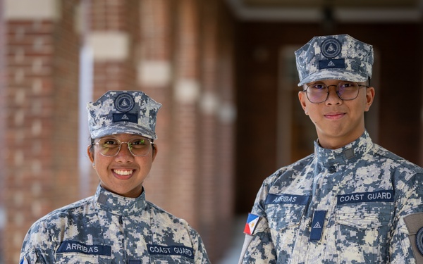 U.S. Coast Guard Academy international cadet siblings portraits