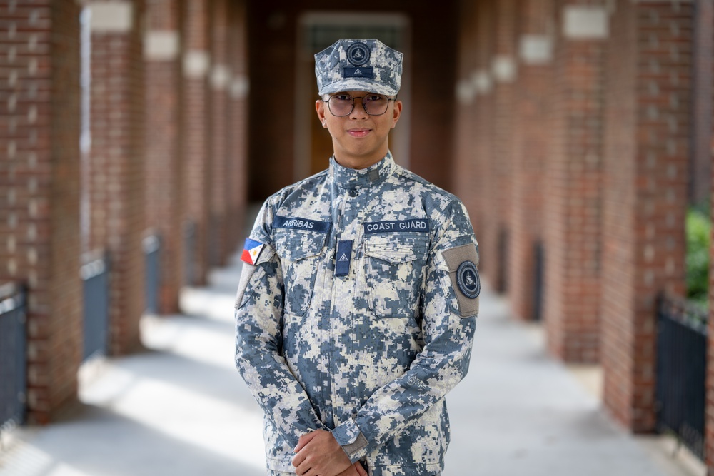 U.S. Coast Guard Academy international cadet siblings portraits