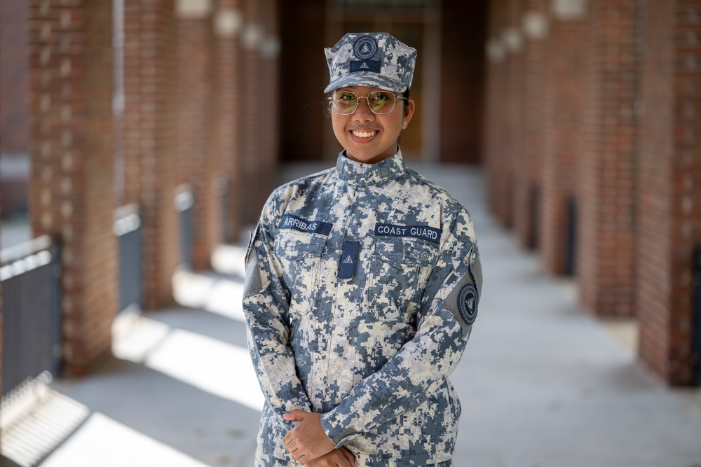 U.S. Coast Guard Academy international cadet siblings portrait