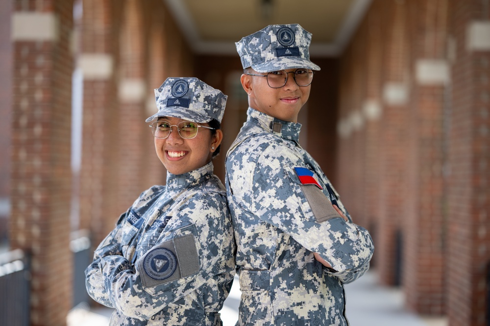 U.S. Coast Guard Academy international cadet siblings portraits