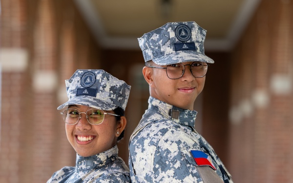 U.S. Coast Guard Academy international cadet siblings portraits