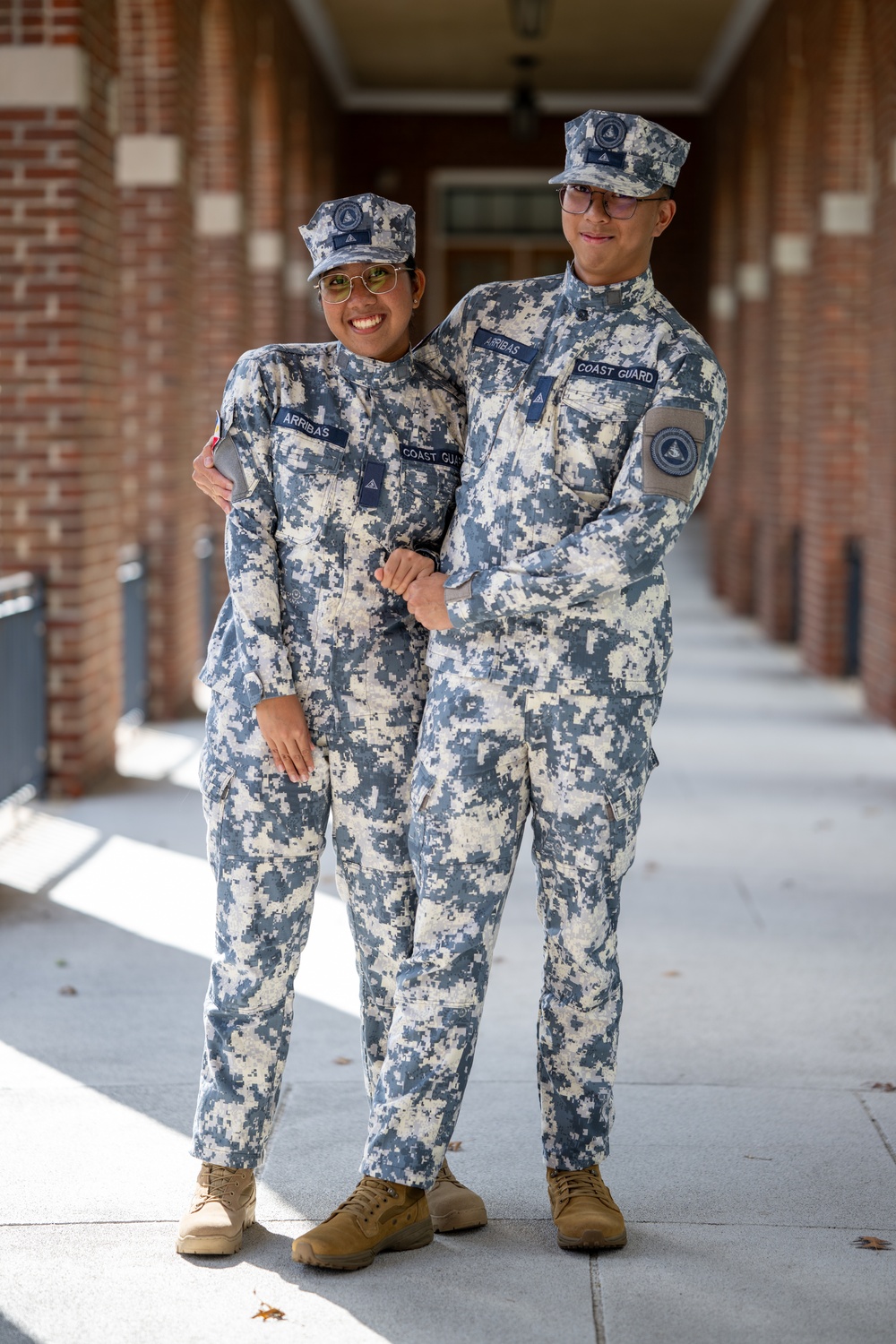 U.S. Coast Guard Academy international cadet siblings portraits