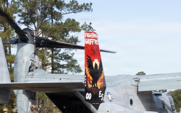 Marines with Advanced Infantry Training Battalion participate in an aerial insertion training exercise