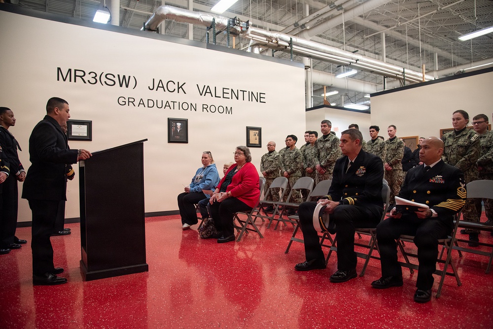 Surface Warfare Engineering Schools Command (SWESC) Great Lakes Machinery Repairman Schoolhouse holds Remembrance Ceremony in honor of MR3 Jack Valentine
