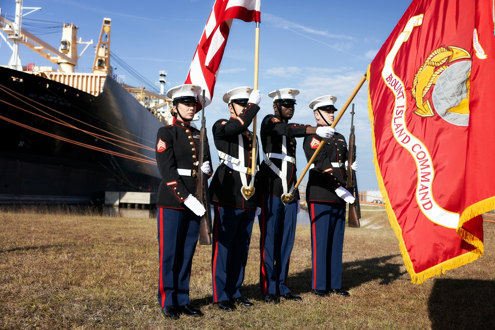 Blount Island Command Color Guard Formation December 2025