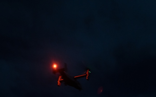 11th MEU Marines, Sailors Conduct Night Deck Landing Qualifications