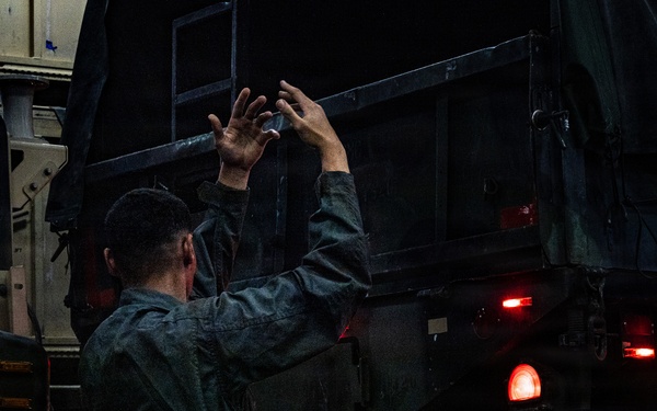 11th MEU Marines load equipment onto USS Portland