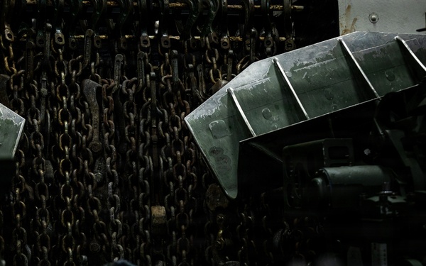 11th MEU Marines load equipment onto USS Portland