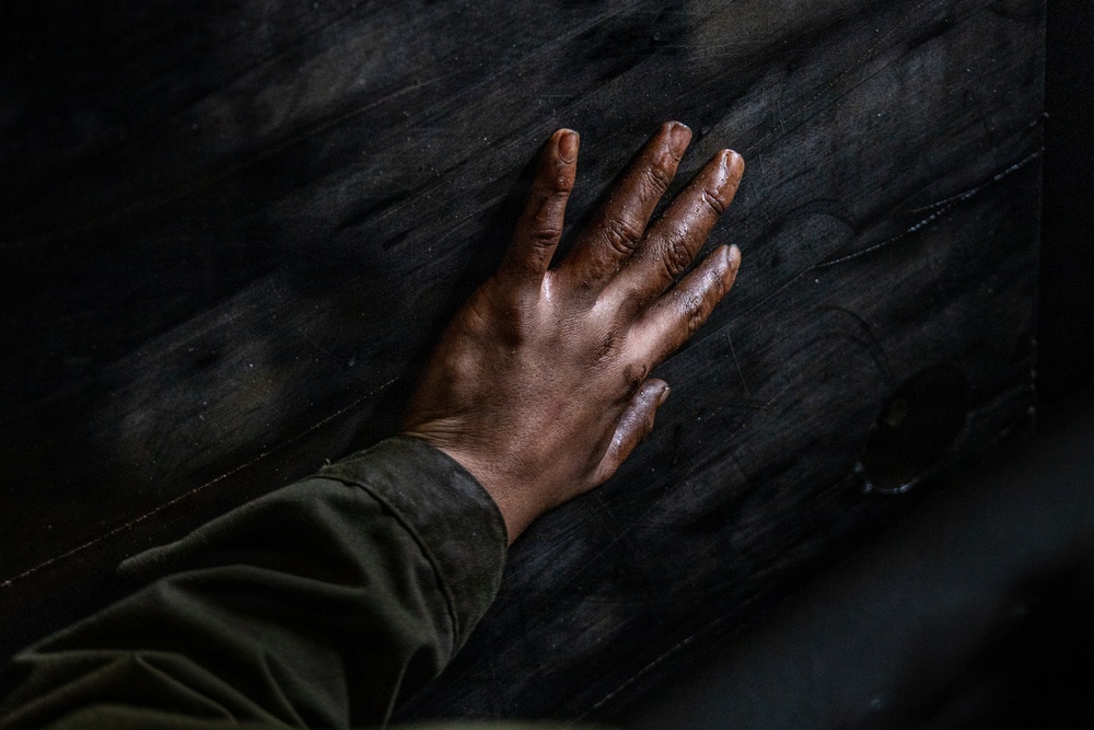 11th MEU Marines and Sailors conduct well deck operations aboard USS Portland
