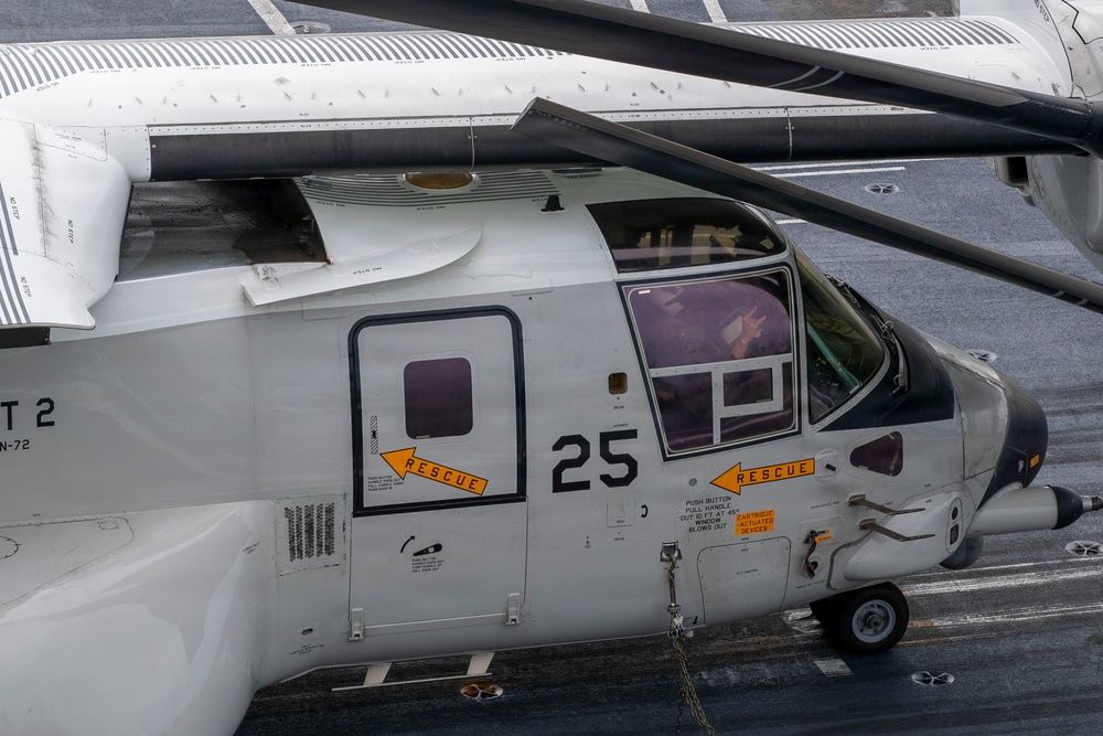 USS Abraham Lincoln conducts routine flight operations.