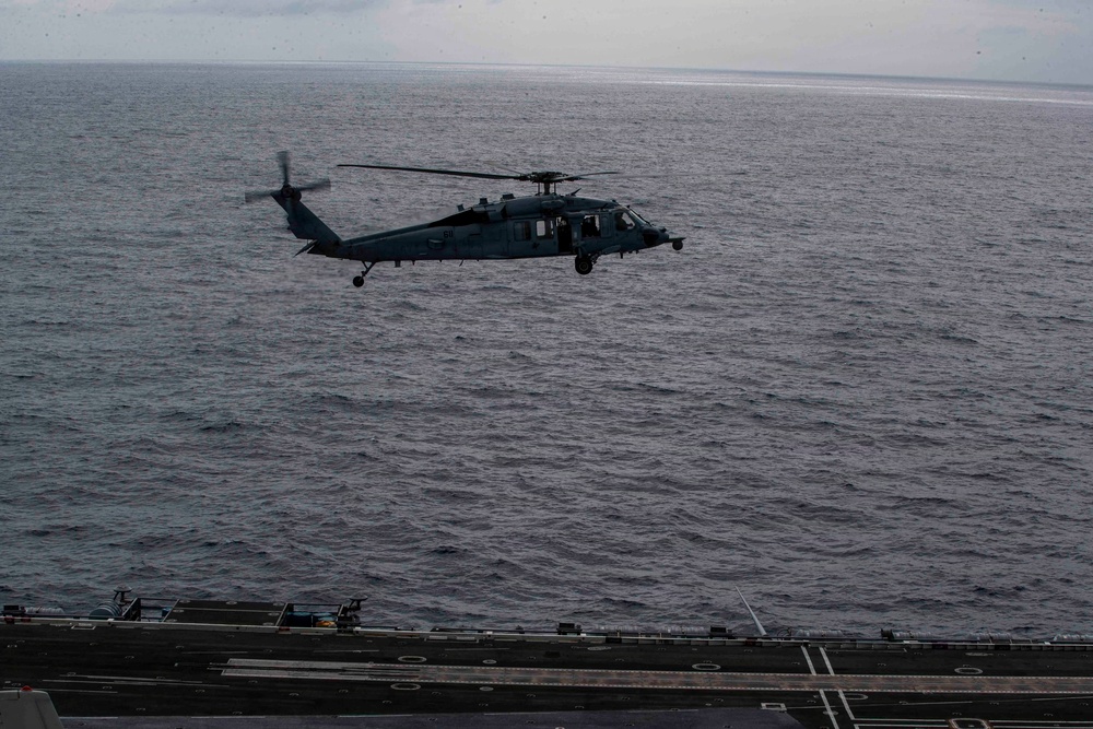 USS Abraham Lincoln conducts routine flight operations.
