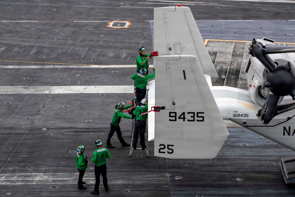 USS Abraham Lincoln conducts routine flight operations.