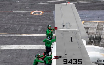 USS Abraham Lincoln conducts routine flight operations.
