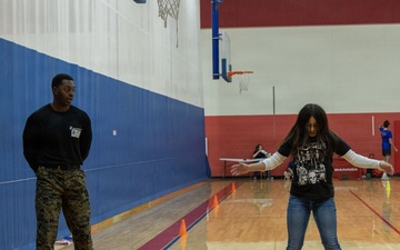San Marcos Marines conducts physical training with Jack C. Hays High School students