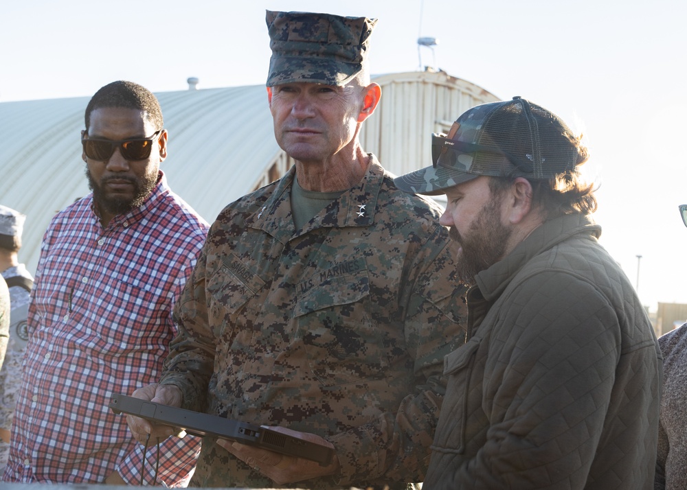 1st MARDIV Commanding General observes TCS capabilities during Steel Knight 25