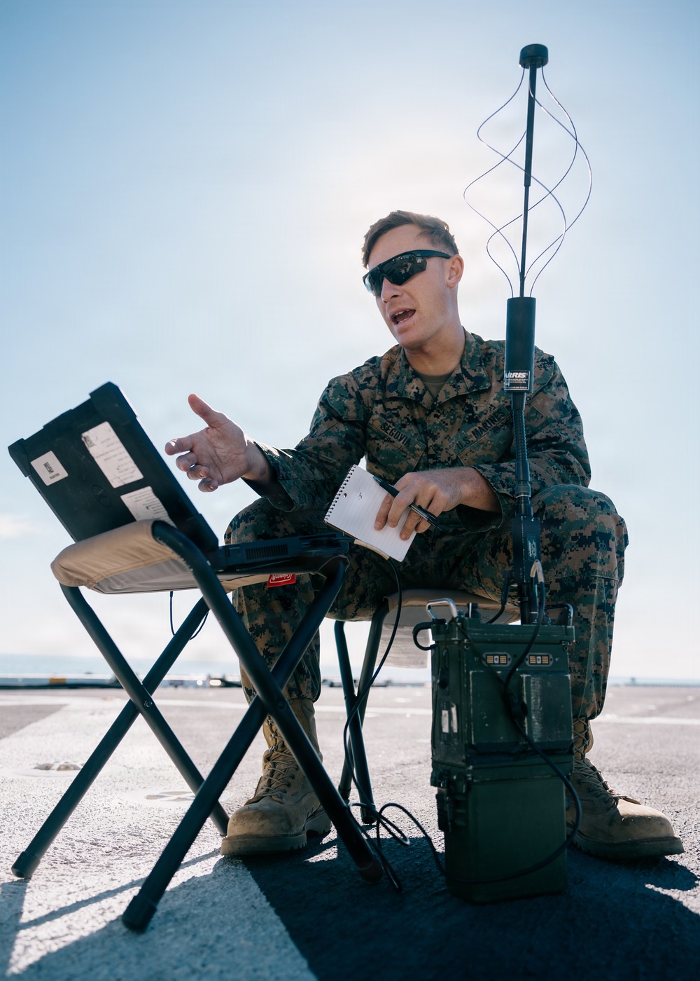 11th MEU Marines Test Communications Equipment