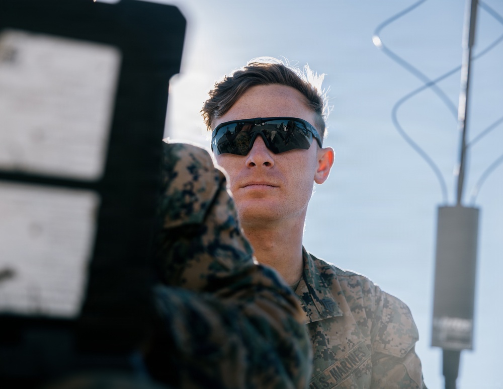 11th MEU Marines Test Communications Equipment