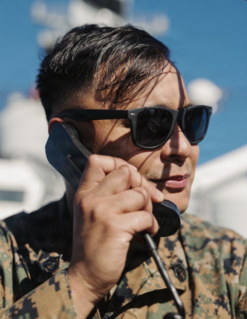 11th MEU Marines Test Communications Equipment