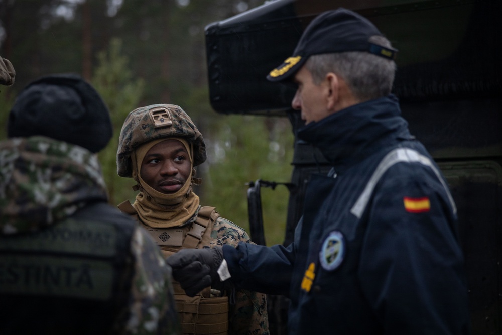 2nd MLG Commanding General and leaders from NATO Ally and Partner nations visit bilateral training