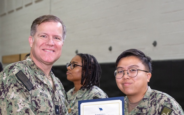 CNREURAFCENT Rear Adm. Brad Rosen hosts an All Hands at NSA Souda Bay