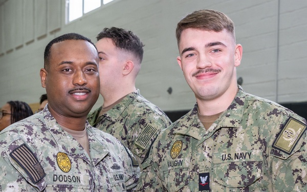CNREURAFCENT Rear Adm. Brad Rosen hosts an All Hands at NSA Souda Bay