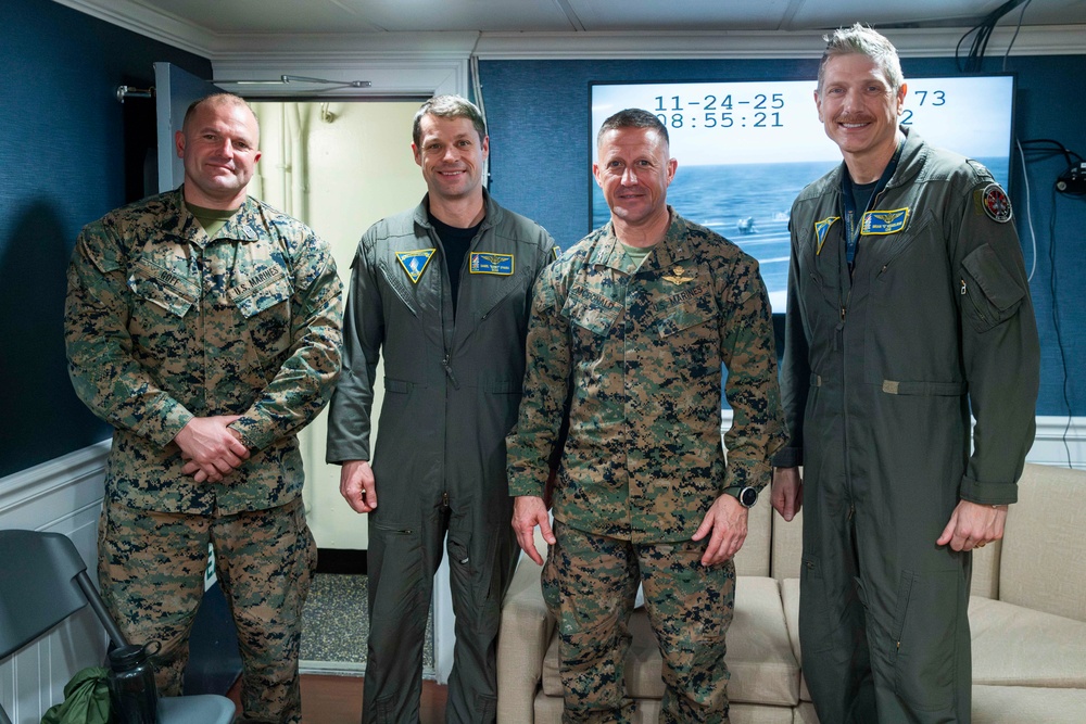 MRF-SEA Marines Visit CTF-70, USS George Washington Leaders