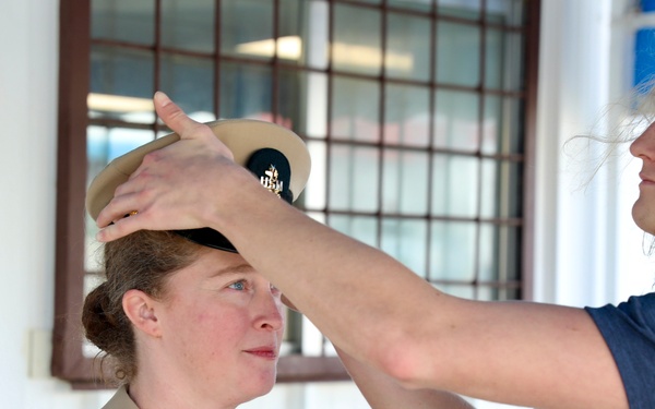 Christian Promoted to Senior Chief Aboard Camp Mitchell