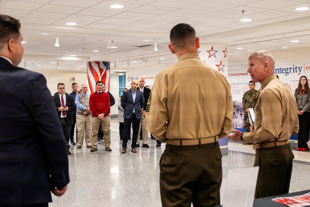The Commandant, Gen. Eric M. Smith and the Sergeant Major of the Marine Corps, Carlos A. Ruiz attend the book release of Semper Fidelis