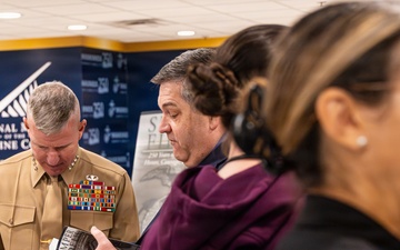 The Commandant, Gen. Eric M. Smith and the Sergeant Major of the Marine Corps, Carlos A. Ruiz attend the book release of Semper Fidelis