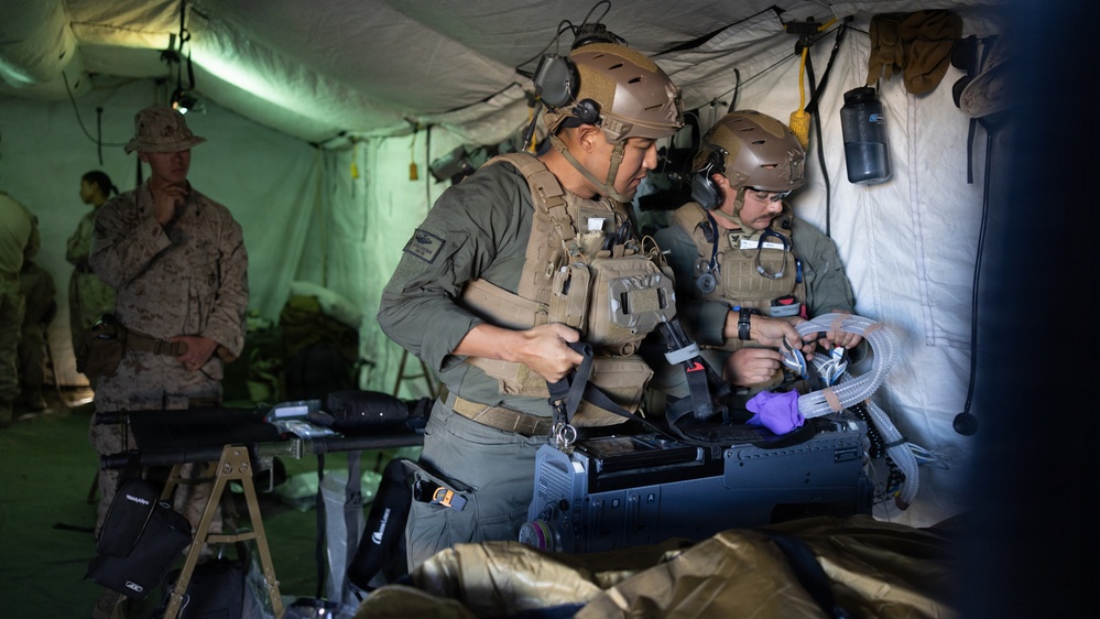Sailors conduct CBRN and TCCC training during Exercise Steel Knight 25